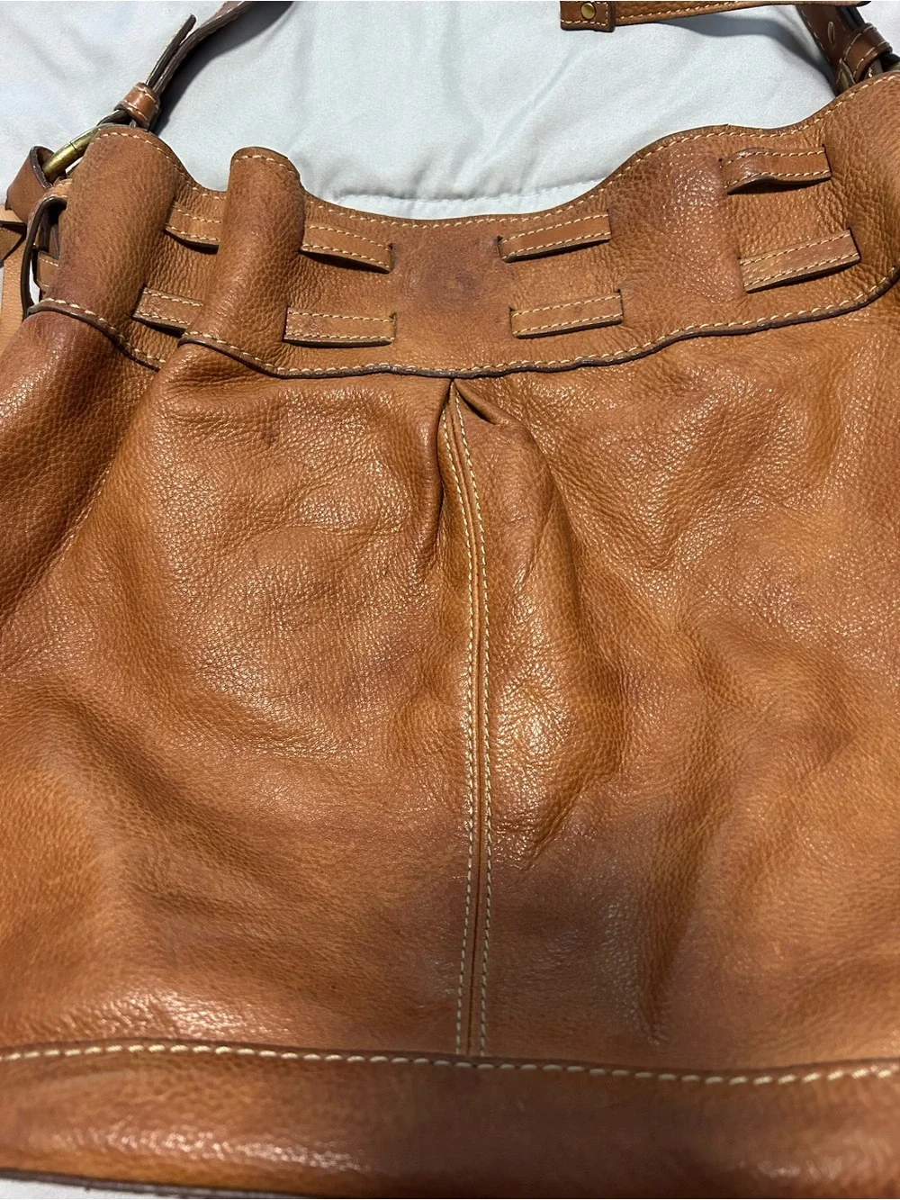 Fossil Brown Leather Slouchy Hobo Bag Purse